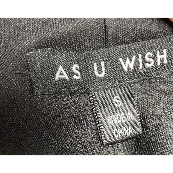 AS U WISH Black & Gold Sequins Sleeveless Mini Dress Size Small - Picture 3 of 6